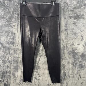 Designer x KNIX Black High Rise Faux Leather Leggings Women's Size XL